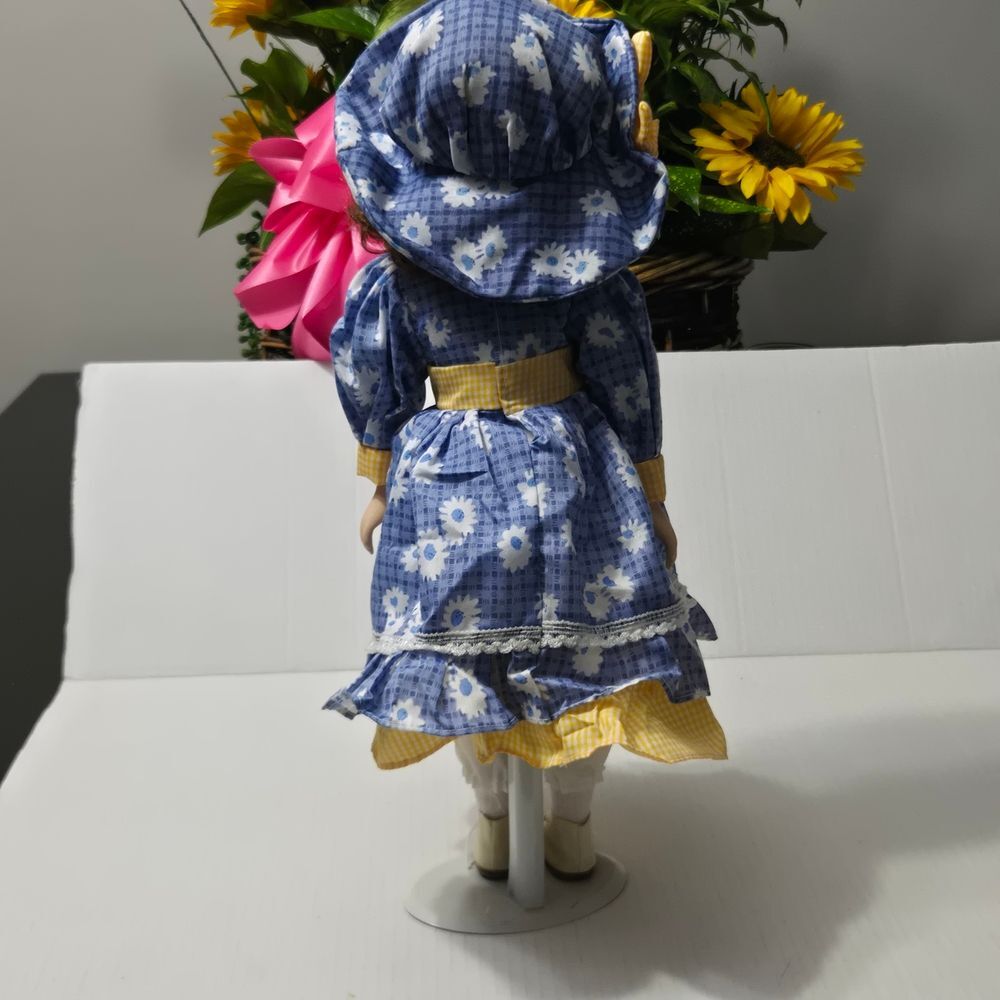 Blue and Yellow Floral Dress Doll - Picture 6 of 10